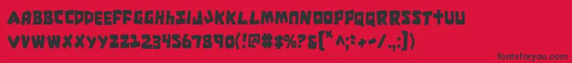 Croc Font – Black Fonts on Red Background