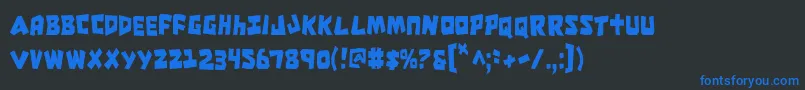 Croc Font – Blue Fonts on Black Background
