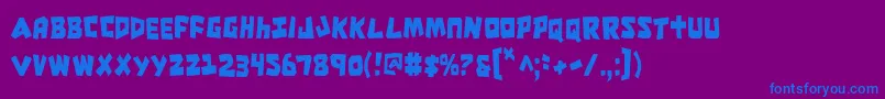 Шрифт Croc – синие шрифты на фиолетовом фоне
