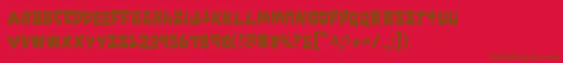 フォントCroc – 赤い背景に茶色の文字