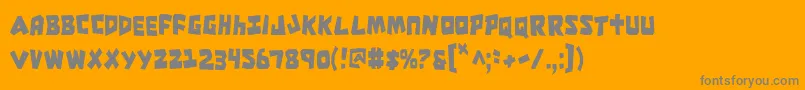 Croc Font – Gray Fonts on Orange Background