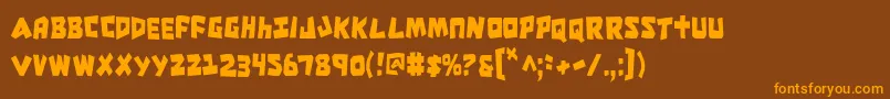 Croc Font – Orange Fonts on Brown Background