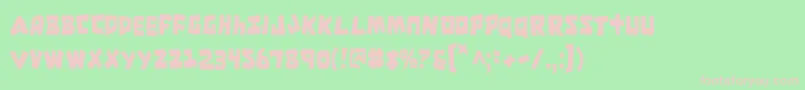 Croc-fontti – vaaleanpunaiset fontit vihreällä taustalla