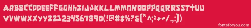 Croc Font – Pink Fonts on Red Background