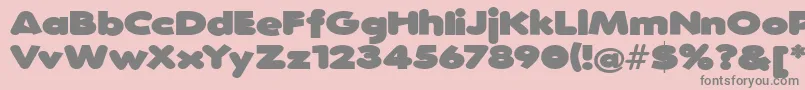 DeconstructawideExpandedultra Font – Gray Fonts on Pink Background