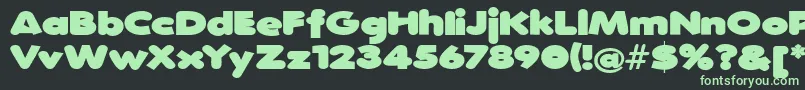 DeconstructawideExpandedultra Font – Green Fonts on Black Background