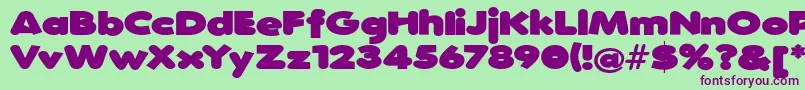 DeconstructawideExpandedultra Font – Purple Fonts on Green Background