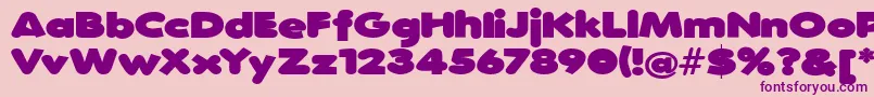 DeconstructawideExpandedultra Font – Purple Fonts on Pink Background