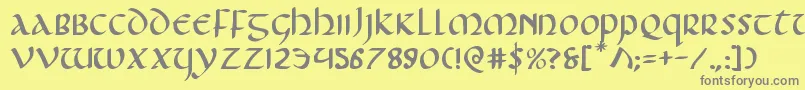 Foucaulte Font – Gray Fonts on Yellow Background