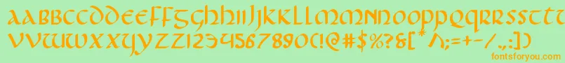 More about Foucaulte Font Foucaulte Font – Orange Fonts on Green Background