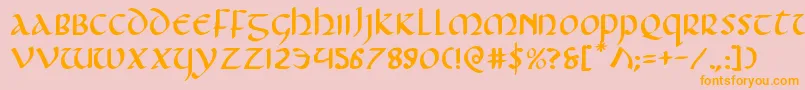 Foucaulte Font – Orange Fonts on Pink Background