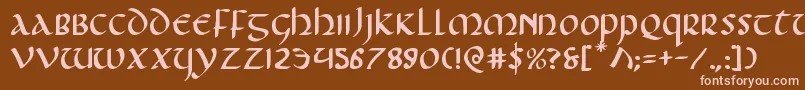 Foucaulte Font – Pink Fonts on Brown Background