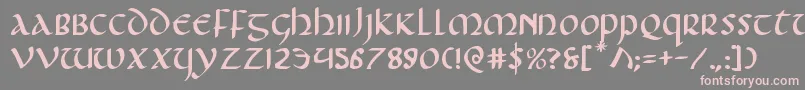 Foucaulte Font – Pink Fonts on Gray Background