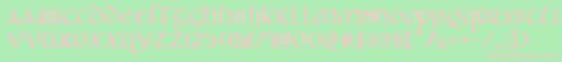 Foucaulte Font – Pink Fonts on Green Background