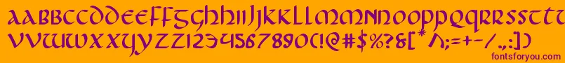 More about Foucaulte Font Foucaulte Font – Purple Fonts on Orange Background