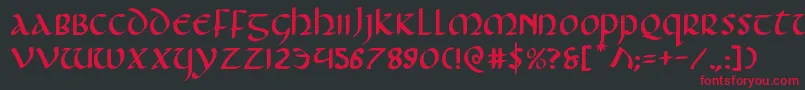 Foucaulte Font – Red Fonts on Black Background