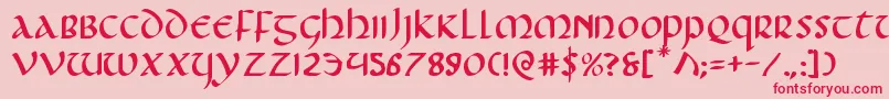 Foucaulte Font – Red Fonts on Pink Background