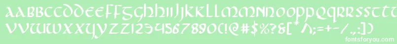 Foucaulte Font – White Fonts on Green Background