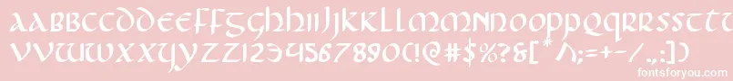 Foucaulte Font – White Fonts on Pink Background