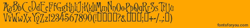 BurtonsNightmare Font – Black Fonts on Orange Background