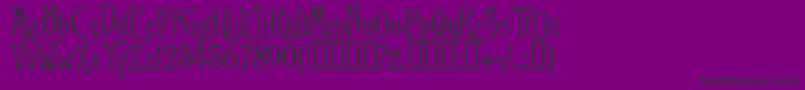 BurtonsNightmare Font – Black Fonts on Purple Background
