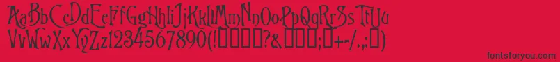 BurtonsNightmare Font – Black Fonts on Red Background