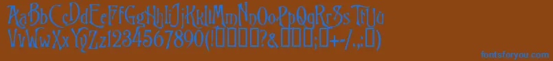BurtonsNightmare Font – Blue Fonts on Brown Background
