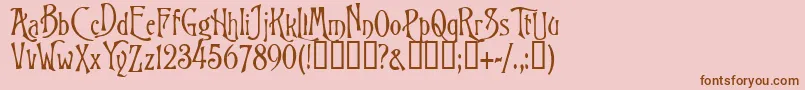 BurtonsNightmare Font – Brown Fonts on Pink Background