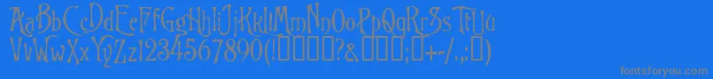 BurtonsNightmare Font – Gray Fonts on Blue Background