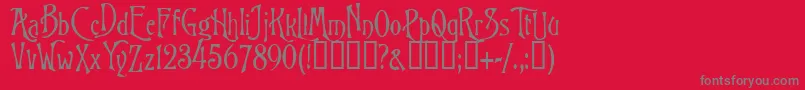 BurtonsNightmare Font – Gray Fonts on Red Background