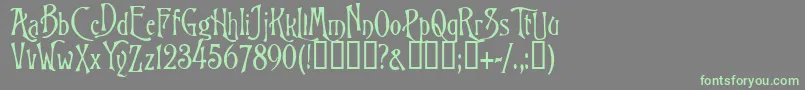 BurtonsNightmare Font – Green Fonts on Gray Background