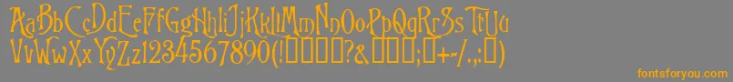 BurtonsNightmare Font – Orange Fonts on Gray Background