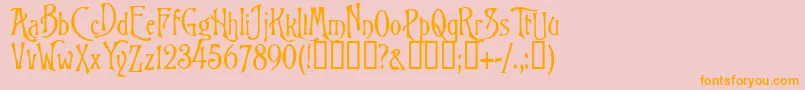BurtonsNightmare Font – Orange Fonts on Pink Background