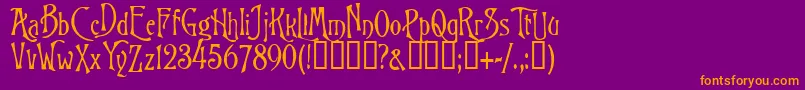BurtonsNightmare Font – Orange Fonts on Purple Background