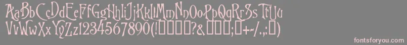 BurtonsNightmare Font – Pink Fonts on Gray Background