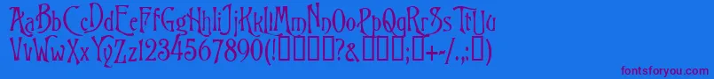 BurtonsNightmare Font – Purple Fonts on Blue Background