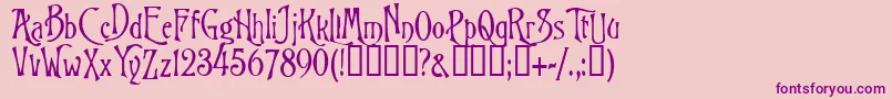 BurtonsNightmare Font – Purple Fonts on Pink Background