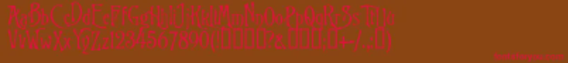 BurtonsNightmare Font – Red Fonts on Brown Background