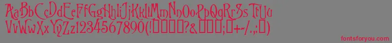 BurtonsNightmare Font – Red Fonts on Gray Background
