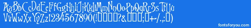 BurtonsNightmare Font – White Fonts on Blue Background