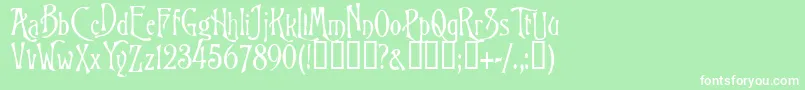 BurtonsNightmare Font – White Fonts on Green Background