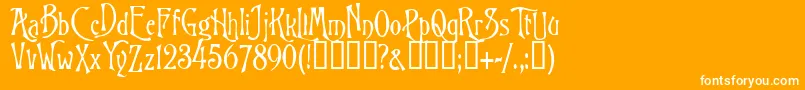 BurtonsNightmare Font – White Fonts on Orange Background