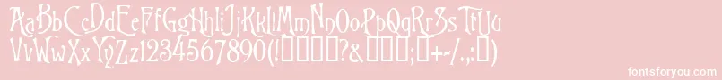 BurtonsNightmare Font – White Fonts on Pink Background