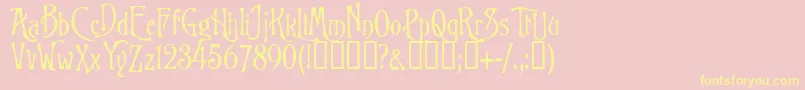 BurtonsNightmare Font – Yellow Fonts on Pink Background