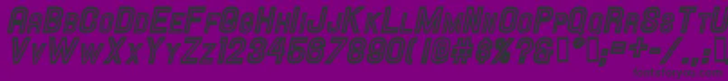 Hallandaleinlinescit. Font – Black Fonts on Purple Background