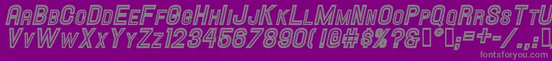 Hallandaleinlinescit. Font – Gray Fonts on Purple Background