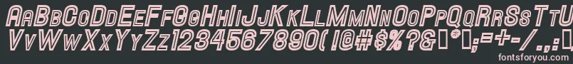 Hallandaleinlinescit. Font – Pink Fonts on Black Background