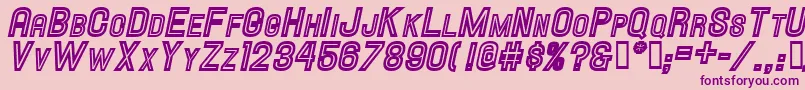 Hallandaleinlinescit. Font – Purple Fonts on Pink Background