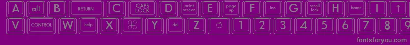 DavysPlain Font – Gray Fonts on Purple Background
