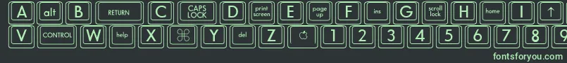 Шрифт DavysPlain – зелёные шрифты на чёрном фоне